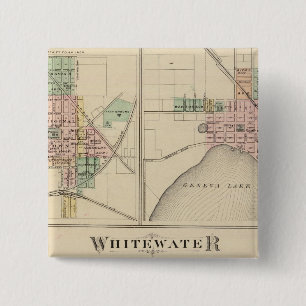 Whitewater, Elkhorn and Geneva 15 Cm Square Badge