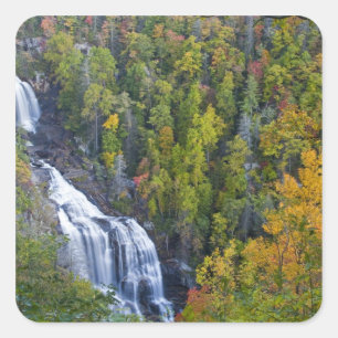 Whitewater Falls in the Nantahala National Square Sticker