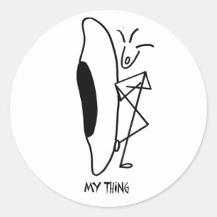 whitewater kayaking classic round sticker