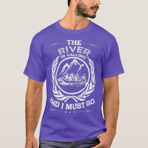 Whitewater Rafting Distressed River Raft T-Shirt