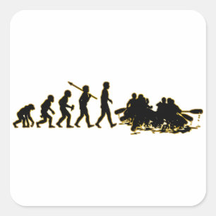 Whitewater Rafting Square Sticker