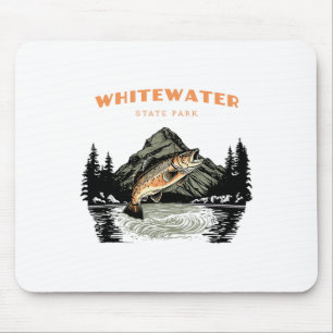 Whitewater State Park Retro Vintage Fishing Mouse Pad