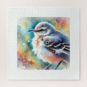 Whitewinged Mockingbird 091024AREF143 - Watercolor Jigsaw Puzzle