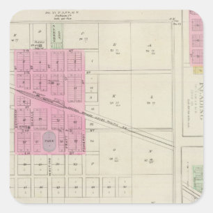 Whiting, Reading, Olpe, Bitler, Plymouth, Kansas Square Sticker