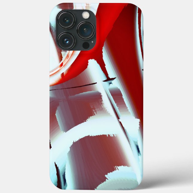 Whitish to red cropped digital paint magnification Case-Mate iPhone case (Back)