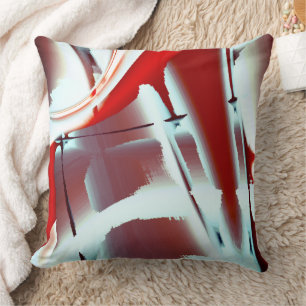 Whitish to red cropped digital paint magnification cushion