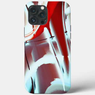 Whitish to red cropped digital paint magnification iPhone 13 pro max case