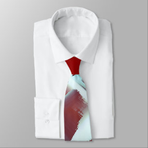 Whitish to red cropped digital paint magnification tie