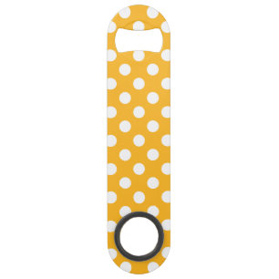 Whitle polka dots on yellow