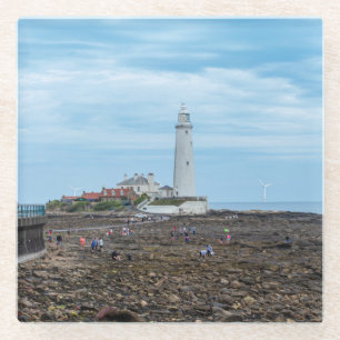 Whitley Bay lighthouse  Glass Coaster