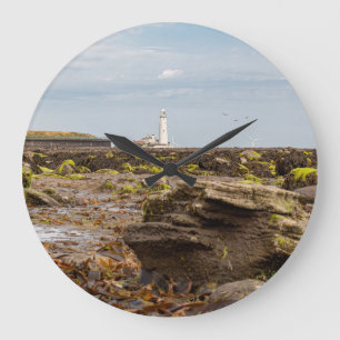 Whitley Bay lighthouse Large Clock