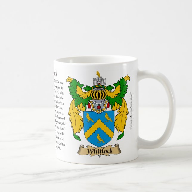 Whitlock Family Coat of Arms Coffee Mug (Right)