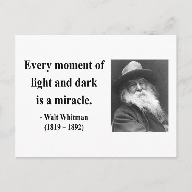 Whitman Quote 11b Postcard (Front)