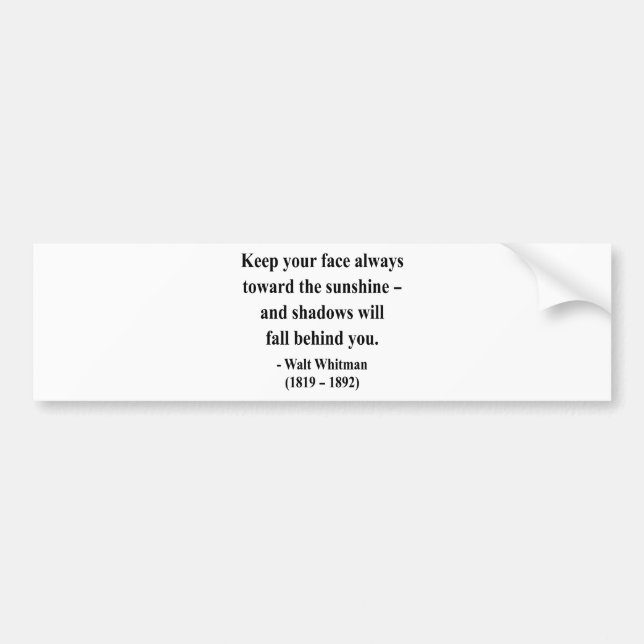 Whitman Quote 7a Bumper Sticker (Front)