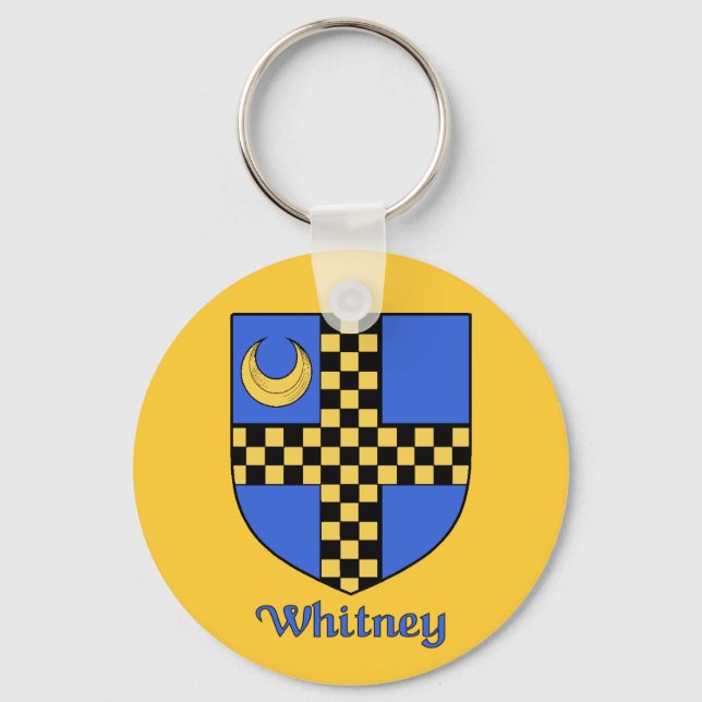 Whitney Family Shield Keychain (Front)