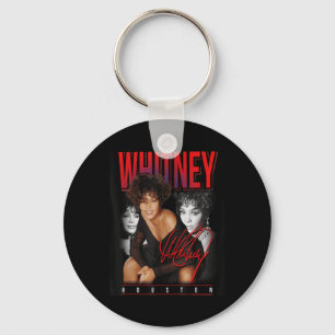 Whitney Houston Retro Photo Collage  Key Ring