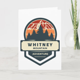Whitney mountain peak climbing and hiking card