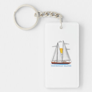 Whitsunday Islands Coastal Nautical Sailing Sailor Key Ring