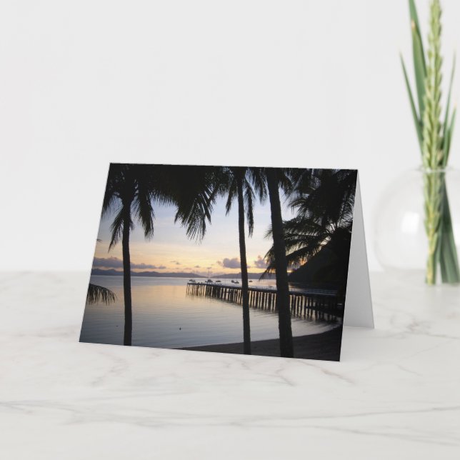 Whitsunday Islands Sunset Folded Card (Front)