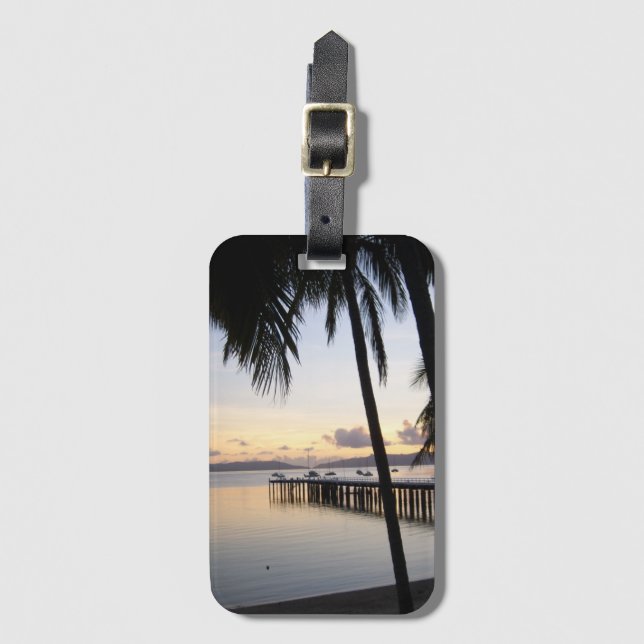 Whitsunday Islands Sunset Luggage Tag (Front Vertical)