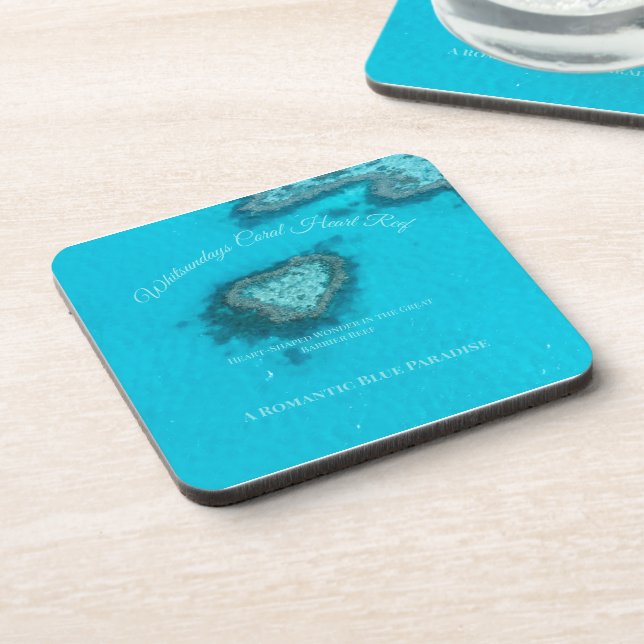 Whitsundays Coral Heart Reef – Romantic  Coaster (Left Side)