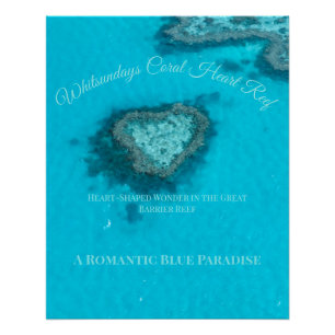 Whitsundays Coral Heart Reef – Romantic  Poster