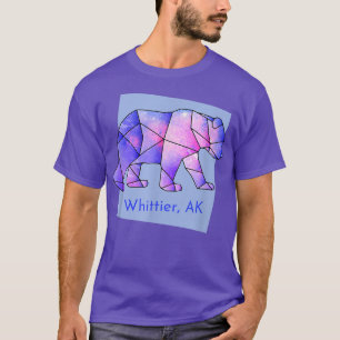 Whittier AK Galaxy Bear Abstract Geometrical Anima T-Shirt