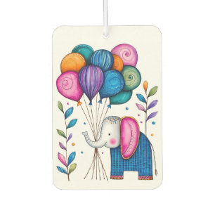 WHMSICAL ELEPHANT BALLOONS CAR AIR FRESHENER