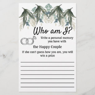 Who am I? Flowers - Game Flyer