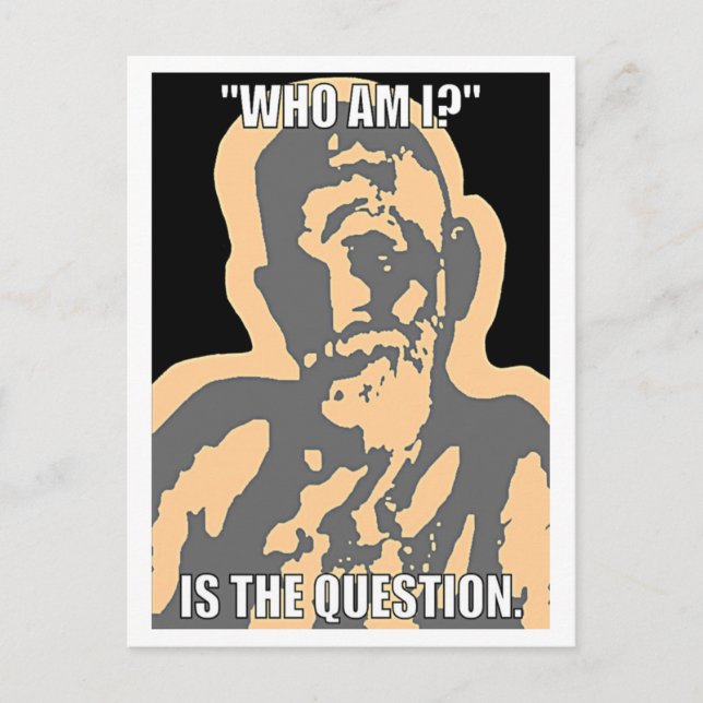 Who am I? Postcard (Front)