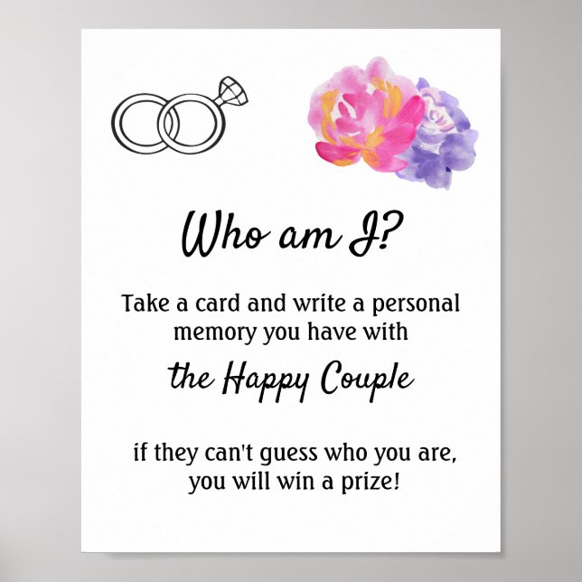 Who am I? - Violet Flowers Poster (Front)