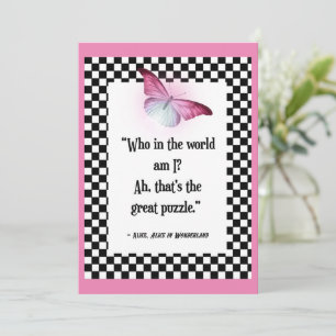 Who Am I? Wonderland Alice Quote  Card