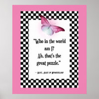 Who Am I? Wonderland Alice Quote