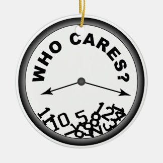 Who Cares Clock Ceramic Tree Decoration