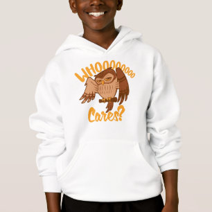 Who Cares Funny Carefree Cartoon Owl Drawing