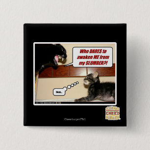 Who dares awaken me? 15 cm square badge