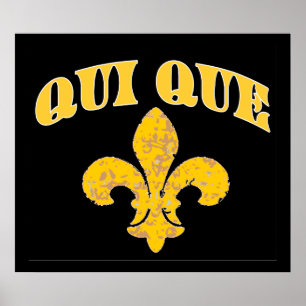 Who Dat French Fleur De Lis Poster