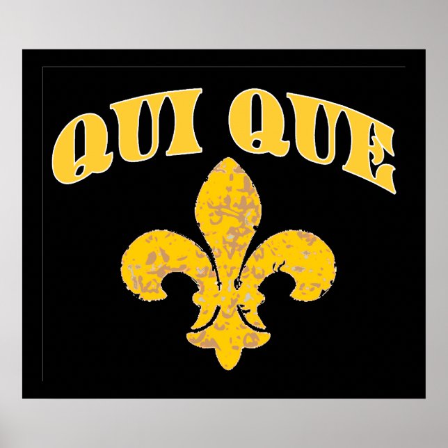 Who Dat French Fleur De Lis Poster (Front)