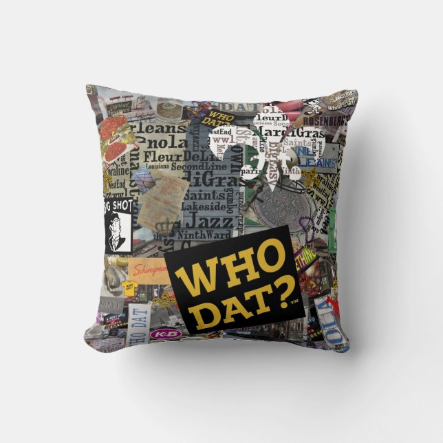 Who Dat t-shirts Cushion (Front)