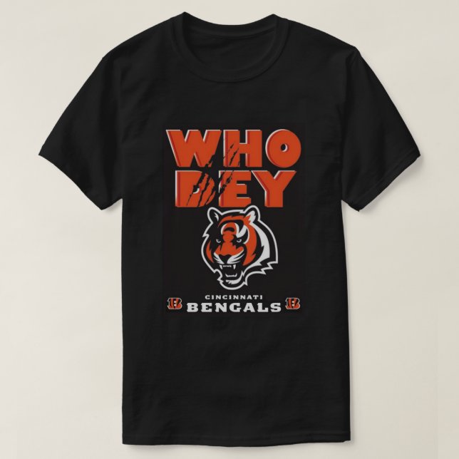 who dey cincinnati football T-Shirt (Design Front)