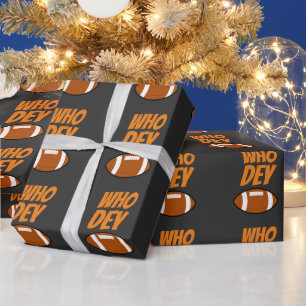 WHO DEY FOOTBALL CHRISTMAS WRAPPING PAPER