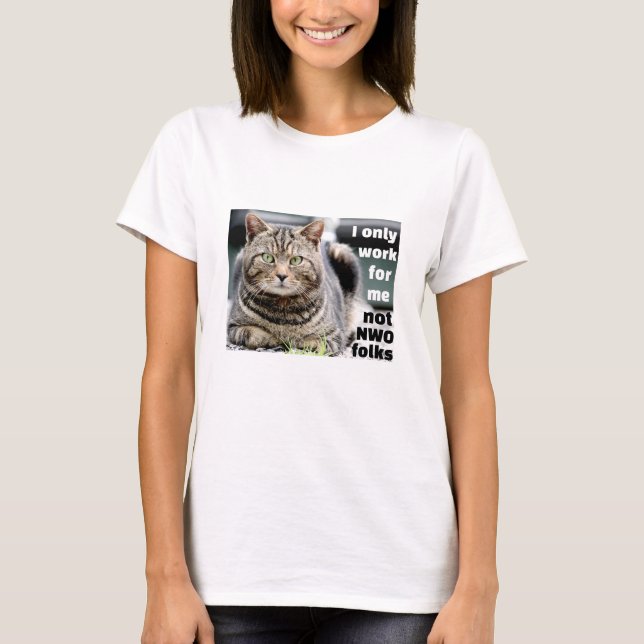 Who Do You Work For? (light) T-Shirt (Front)