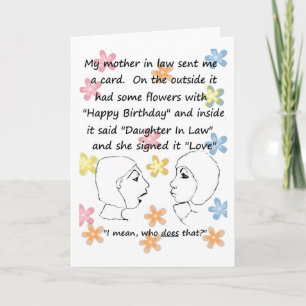 Who Does that? - Daughter in Law Birthday Card