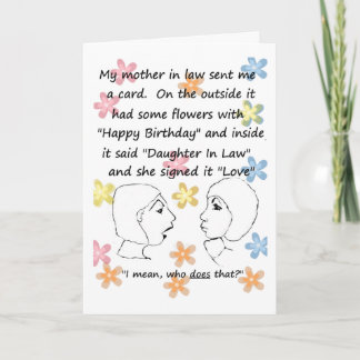 Who Does that? - Daughter in Law Birthday Card