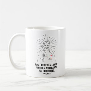 Who Forgiveth All Thine Iniquities Christian Coffee Mug