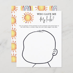 Who gave me My looks? baby shower game