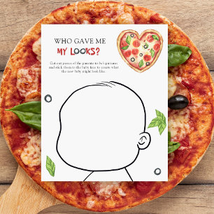 Who gave me my looks Pizza baby shower game
