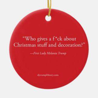 "Who Gives a F*ck About Christmas" Circle Ornament