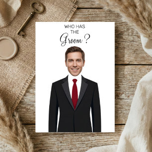 Who Has The Groom Scratch Off Game Bridal Shower T Thank You Card