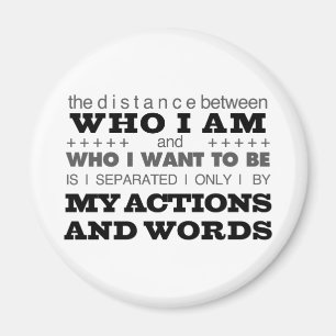 Who I Am Grey Magnet